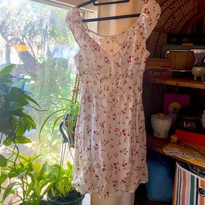 Row A white floral dress